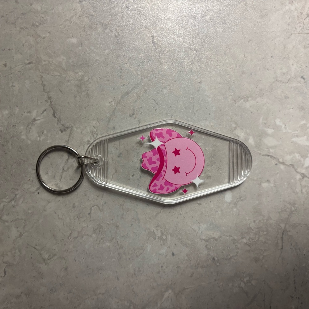Pink Star Keychain